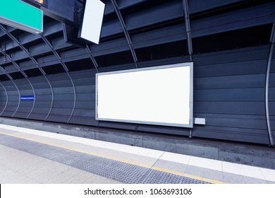 
Sydney Metro, Blank Billboard On The Platform