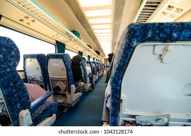 SYDNEY, NEW SOUTH WALES, AUSTRALIA. - On March 7, 2018. – NSW Trainlink Regional Train Service, The Image Shows Inside The Economy Class Carriage.