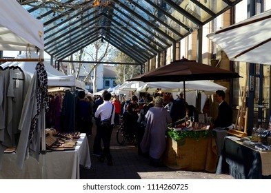 Sydney, New South Wales, Australia. June 2018. The Paddington Markets In Sydney. On Saturday The Church Grounds In Oxford Street Become A Market Area.