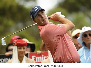 SYDNEY - NOV 10: American Matt Kuchar Tees Off At The Emirates Australian Golf Open. Sydney - November 10, 2011