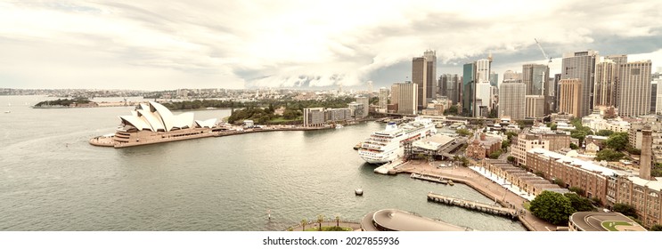 SYDNEY - NOVEMBER 7, 2015: Panoramic City View. Sydney Attracts More Than 10 Million People Every Year.