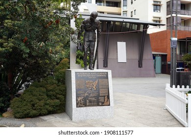 Sydney, NSW - Australia -13-12-2019: The Kogarah ANZAC Memorial is a war memorial located in the town square of Kogarah.