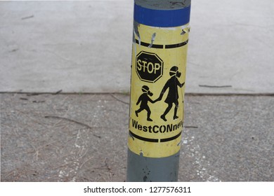 Sydney, NSW Australia - April 10 2018: Public School Students And Residents Protest WestConnex ... Parents Say Their Children's Health Would Be Put At Risk From Dangerous Is Poor Quality Air.