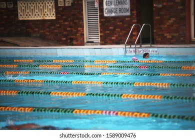 Sydney, NSW / Australia - Dec 15th 2019 - People Swimming In Lanes At North Sydney Olympic Pool