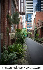 SYDNEY, NSW AUSTRALIA – DECEMBER 2021: View of Melbourne Laneways