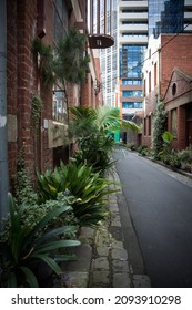 SYDNEY, NSW AUSTRALIA – DECEMBER 2021: View of Melbourne Laneways