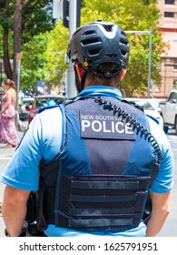 Sydney, NSW / Australia - Jan. 25 2020: New South Wales Policeman 