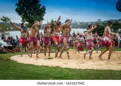 Sydney, NSW, Australia, Jan 26, 2018: Australians celebrate the world’s oldest living culture at Barangaroo Reserve, Sydney.