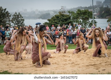 Sydney, NSW, Australia, Jan 26, 2018: Australians Celebrate The World’s Oldest Living Culture At Barangaroo Reserve, Sydney.