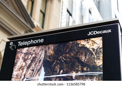 SYDNEY, NSW / AUSTRALIA - July 12, 2018: A Billboard Provided By French Advertising Company JCDecaux Is Seen In Sydney's Central Business District.