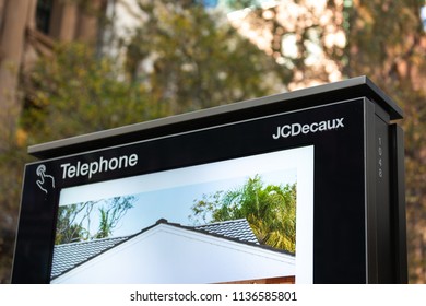 SYDNEY, NSW / AUSTRALIA - July 12, 2018: A Billboard Provided By French Advertising Company JCDecaux Is Seen In Sydney's Central Business District.
