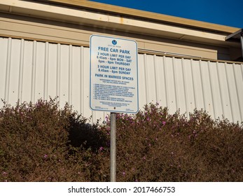 Sydney NSW Australia - July 8th 2021 -   City Of Ryde Sign At A Local Car Park On A Sunny Winter Afternoon 