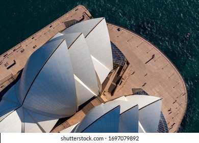 Sydney, NSW / Australia - June 21st 2019: Sydney Opera House, Close Up