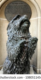 Sydney, NSW / Australia - Mar 9 2014 : Dog Statue (Islay) Which Is Located Outside The Queen Victoria Building Shopping Center In Sydney Australia