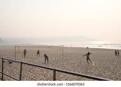 Sydney, NSW, Australia, November 21, 2019 Bushfire Smoke Haze Over Bondi Beach 