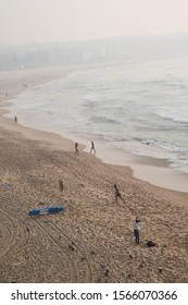 Sydney, NSW, Australia, November 21, 2019 Bushfire Smoke Haze Over Bondi Beach 