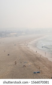 Sydney, NSW, Australia, November 21, 2019 Bushfire Smoke Haze Over Bondi Beach 