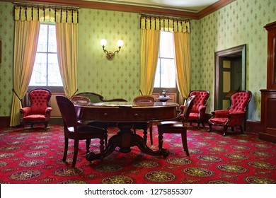 Sydney, NSW / Australia - November 4th 2014: Office Room Inside New South Wales House Of Parliament. 