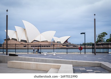 Sydney, NSW /Australia-April 04 2020:Near Deserted Sydney City During Partial Lockdown Because Of Covid 19