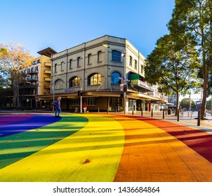 SYDNEY, NSW/AUSTRALIA - JUNE 27 2019: Oxford Street Looks Ready For Pride 2019