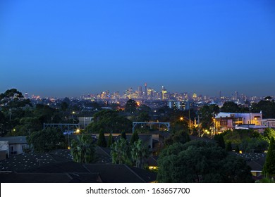 Sydney Skyline At Night From The South Side