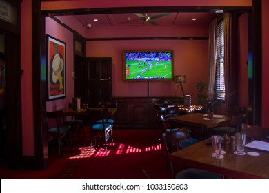 Sydney,Australia- CIRCA November, 2017:  Empty Sports Bar Interior