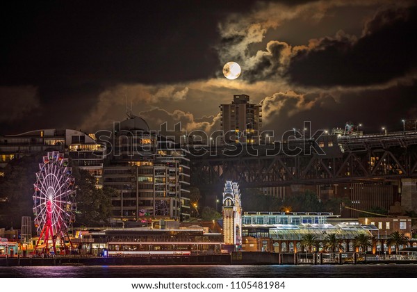 Sydneynew South Walesaustralia 03022018 Full Moon Stock Photo