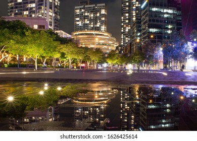 Sydney's Darling Square night reflections - Shutterstock ID 1626425614