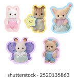 Sylvanian family stickers cut fun