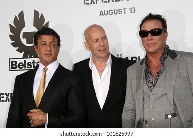 Sylvester Stallone Bruce Willis Mickey Rourke Stock Photo 101625997 ...