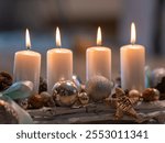 The symbol of Advent is an Advent wreath with four candles. The fourth Advent candle carries the message of Love