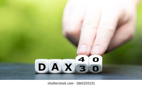 Symbol For The Change Of The German Stock Market Index Dax30 To Dax40.