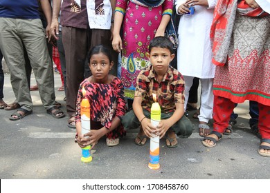 The Symbol Of The Children Of Workers Killed In The Rana Plaza Tragedy Strike On The Day,  Dhaka, Bangladesh On April 24, 2015. 
