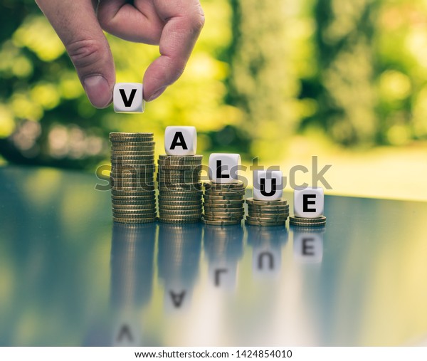 Symbol Decreasing Value Dice Form Word Stock Photo 1424854010 ...