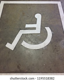 Symbol Disabled In Car Park, Symbol Disabled In Supermarket 