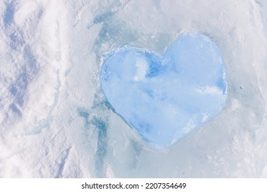 Symbol Icy Pure Heart Lake Baikal.