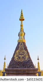 The symbol of Indra is on the roof of the Wat Baan Kaen Thao temple. : Chaiyaphum : Thailand