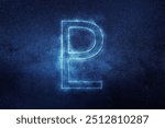 Symbol of Pluto, Pluto Sign, astrology Pluto planet, Blue Symbol