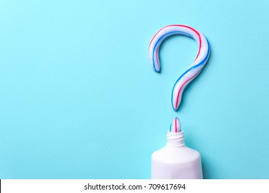 Question Mark Made Toothpaste Tube On Stock Photo (Edit Now) 1711191565