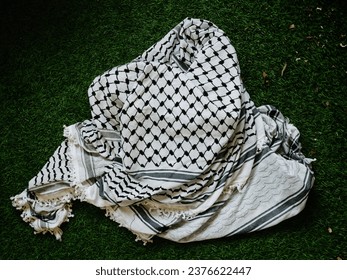 Symbol of resistance. Typical scarf of the Palestinian people. kufiya.