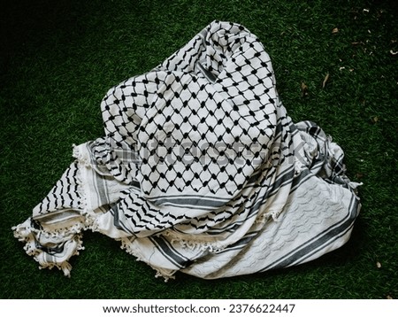 Symbol of resistance. Typical scarf of the Palestinian people. kufiya.
