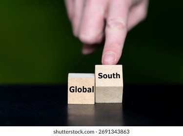 Symbolic image with the text “Global South” – representing developing regions, emerging economies, and global cooperation for sustainable growth and social progress.