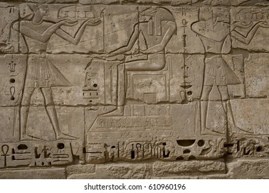 Symbols Signs Figures Pharaohs Egypt Wall Stock Photo 610960196 ...