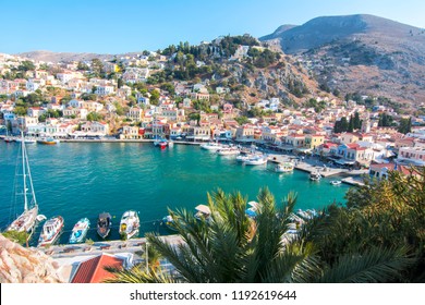 Symi Town Cityscape, Dodecanese Islands, Greece