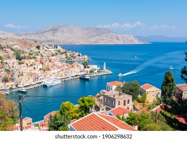 Symi Town Cityscape, Dodecanese Islands, Greece