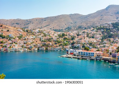 Symi Town Cityscape, Dodecanese Islands, Greece