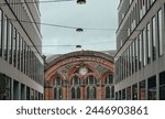 Symmetrical Front View of Bremen Main Central Station