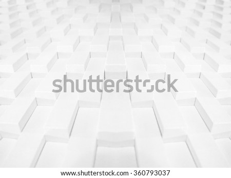 Symmetrical Rows of White bricks.