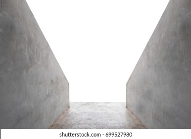 symmetry cement tunnel in stadium isolated on white  - Powered by Shutterstock