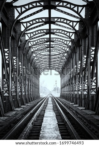 Similar – Speicherstadt Fußgängerbrücke